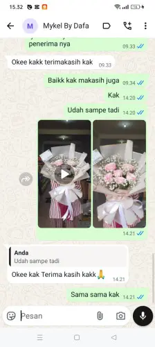 Testimonial Buket Bunga cikadut